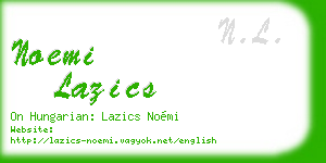 noemi lazics business card
